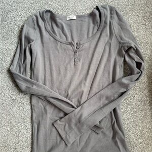 Brandy Melville Gray Long Sleeve Top